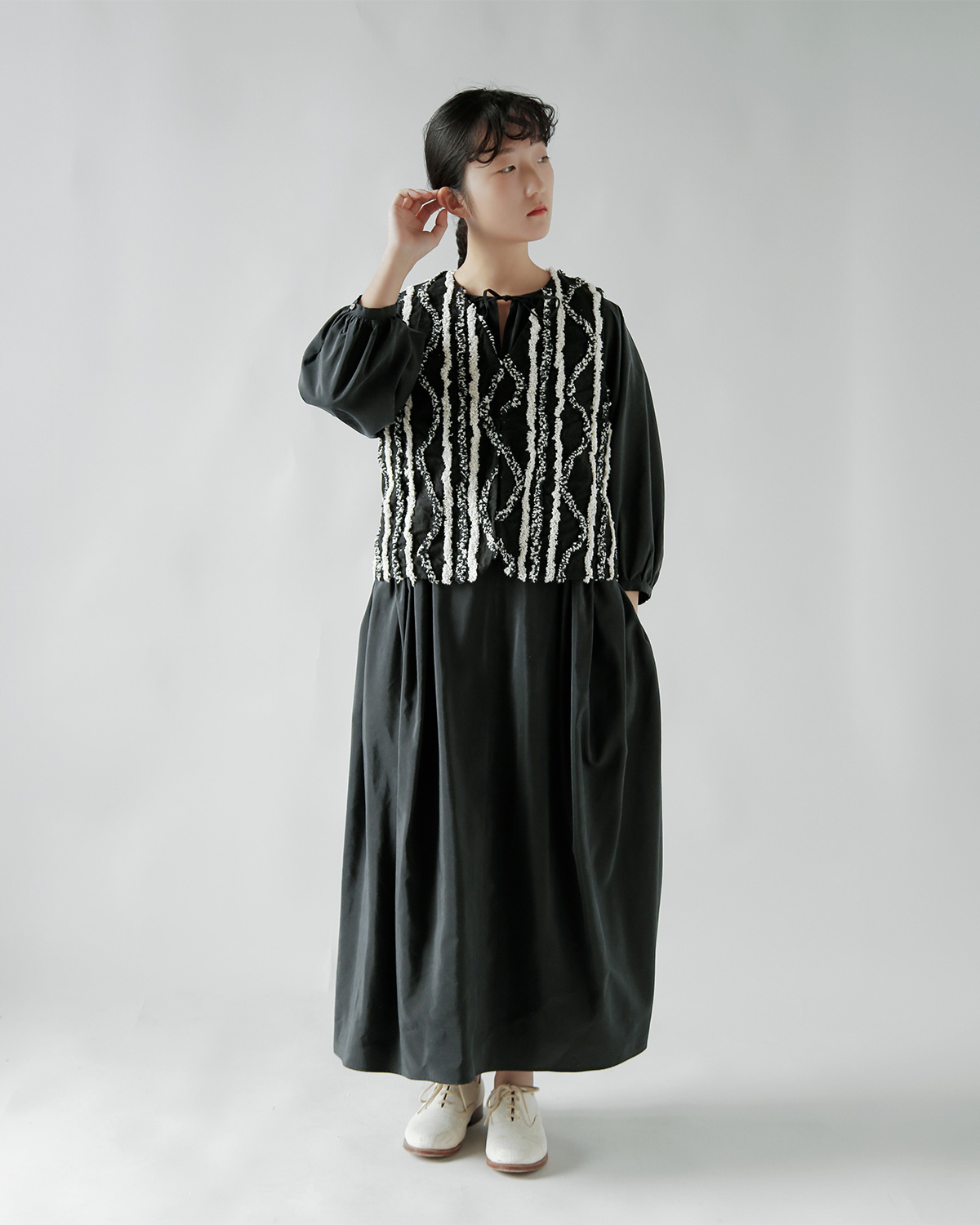 TENNE HANDCRAFTED MODERN(�e���n���h�N���t�e�b�h���_��)�V���N�u�����h �G�b�O�h���X egg dress 0026-same3