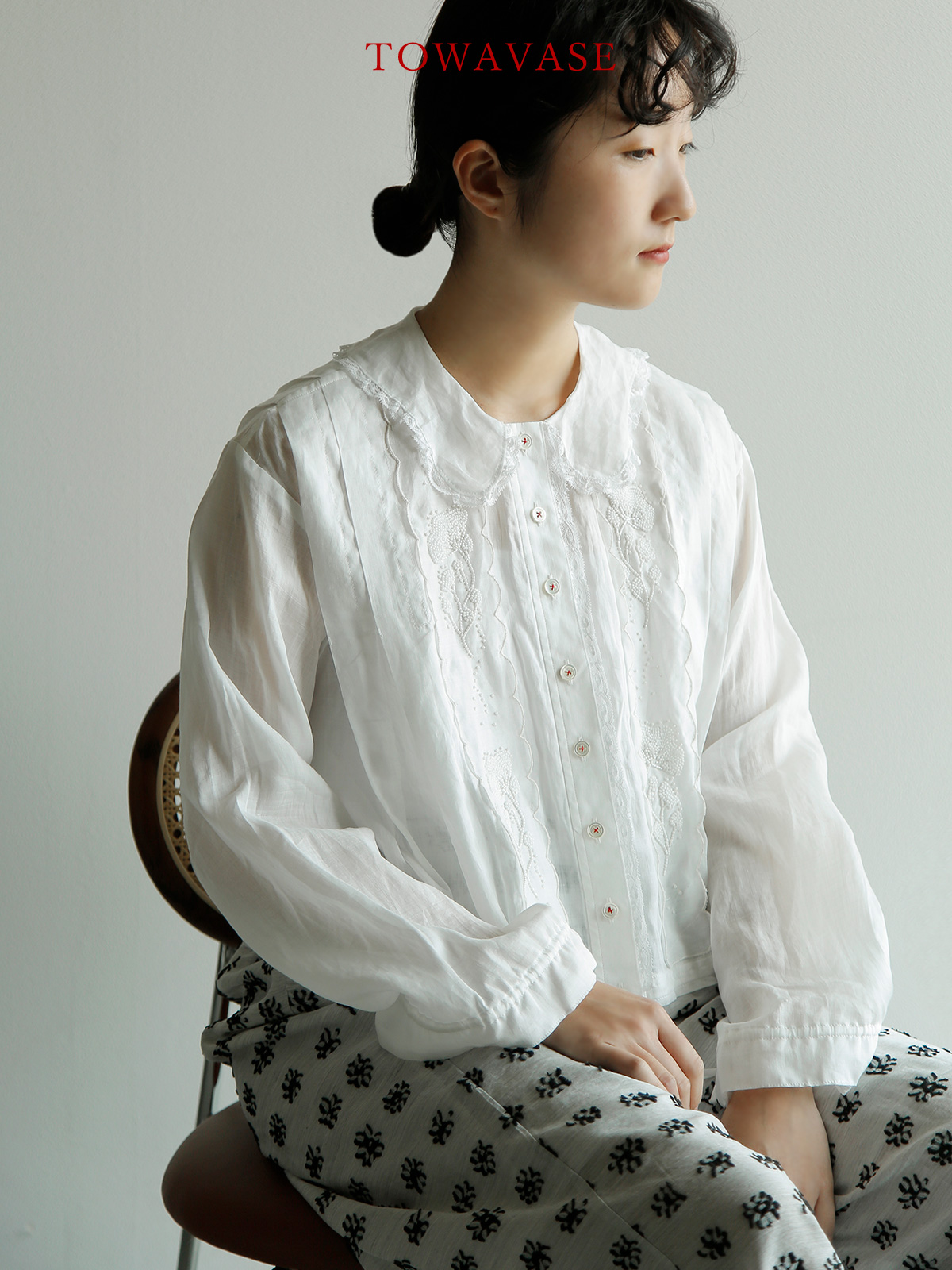 TOWAVASE トワヴァーズ リネン ショートジャケット “violette” 31