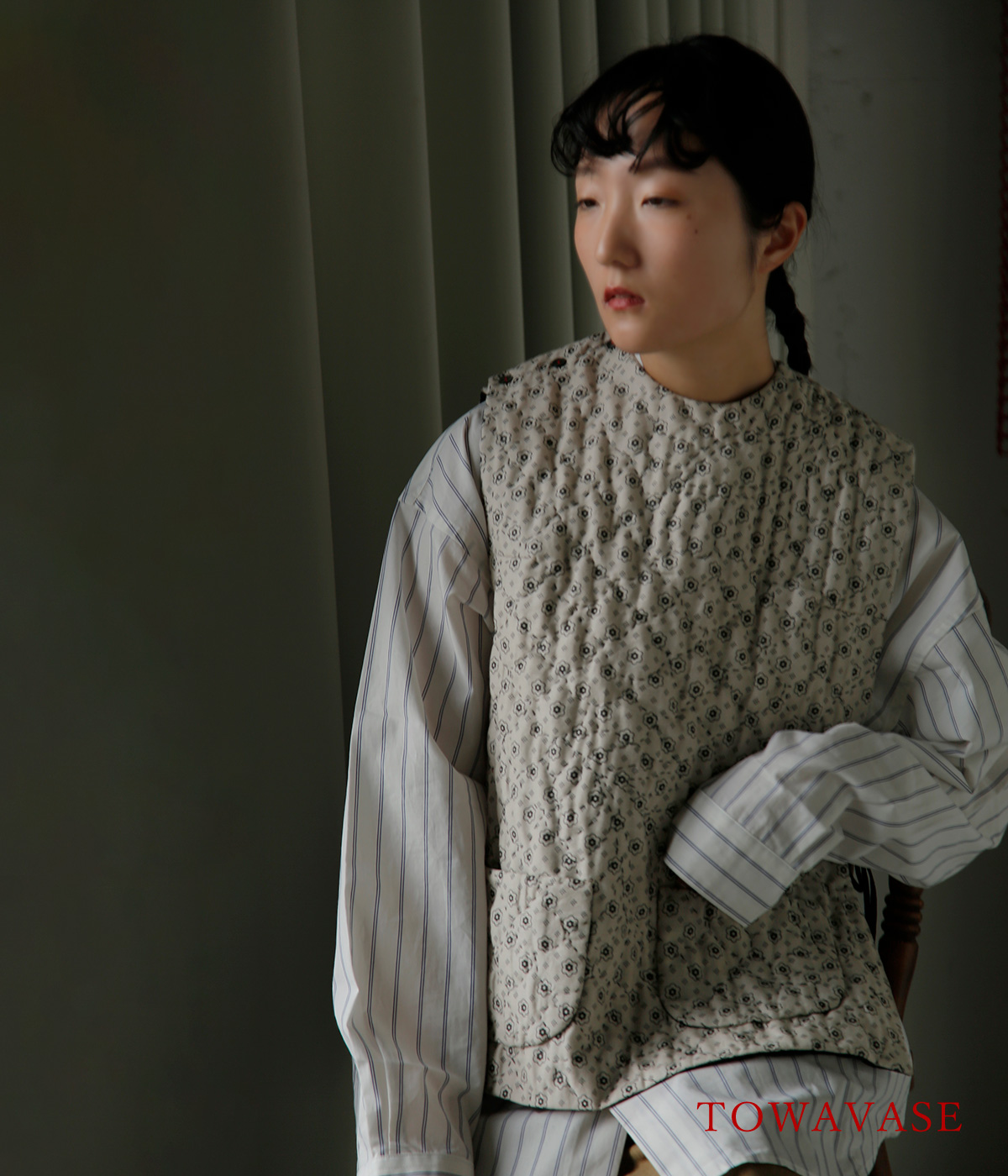 TOWAVASE(�g�����@�[�Y)���l�� �_�C�X�g�[���v�����g �x�X�g �gFrench Komon�h 31-0043s