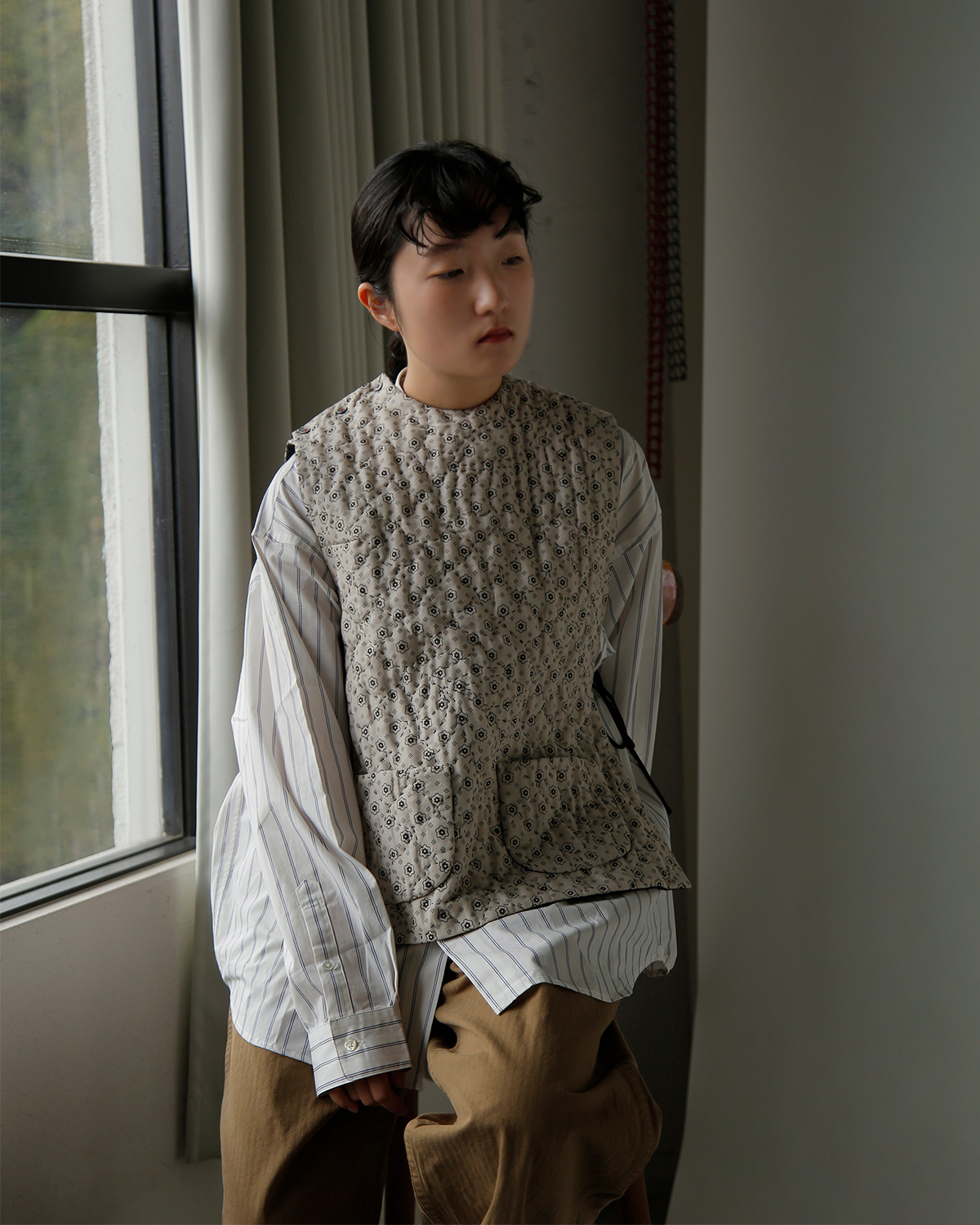 TOWAVASE(�g�����@�[�Y)���l�� �_�C�X�g�[���v�����g �x�X�g �gFrench Komon�h 31-0043s