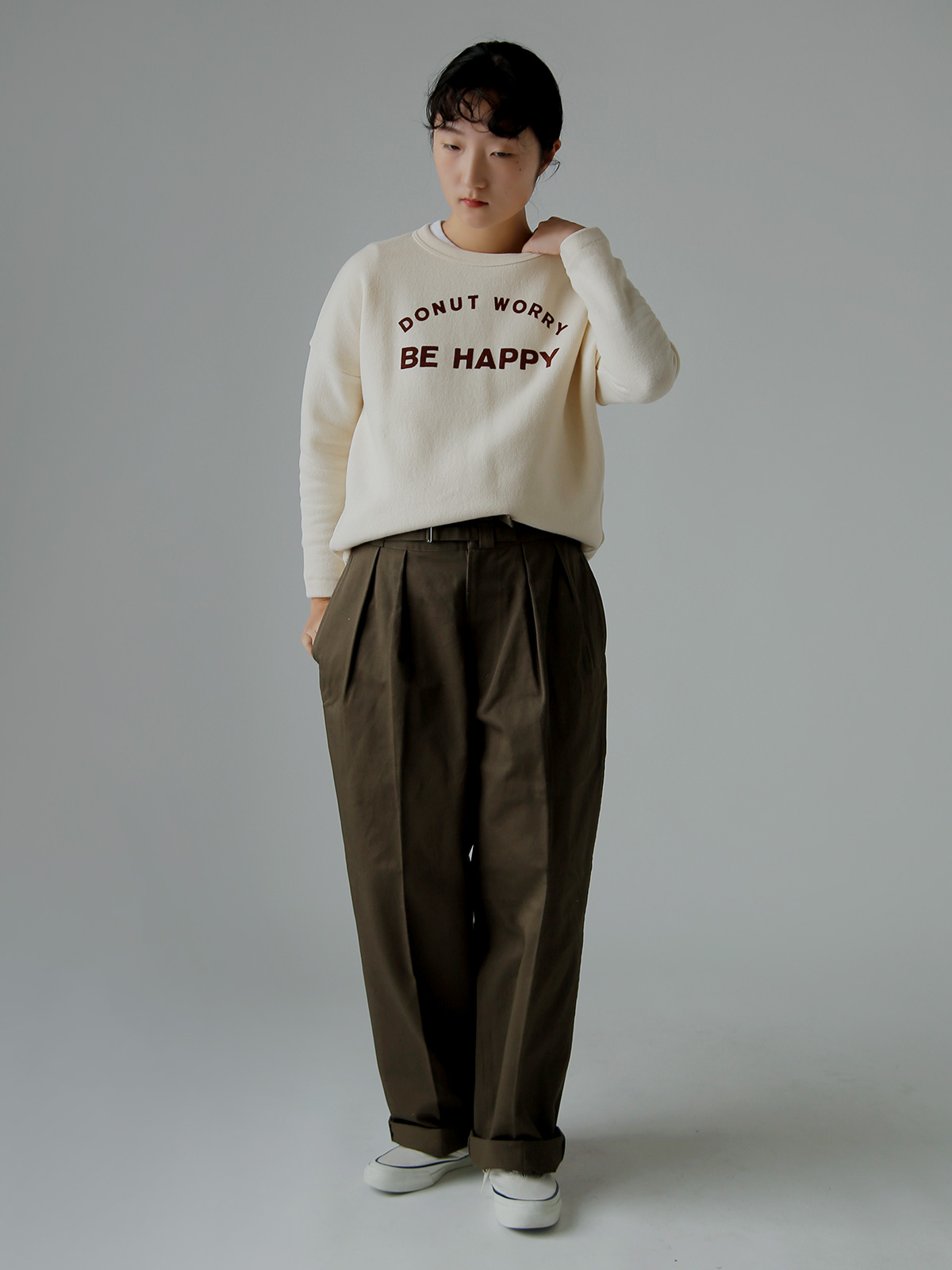 R & D.M.Co-(�I�[���h�}���Y�e�[���[)�R�b�g�� �v�����g �h���b�v�X���[�u �v���I�[�o�[ �gDONUT WORRY DROP SHOULDER SHIRT�h 7714