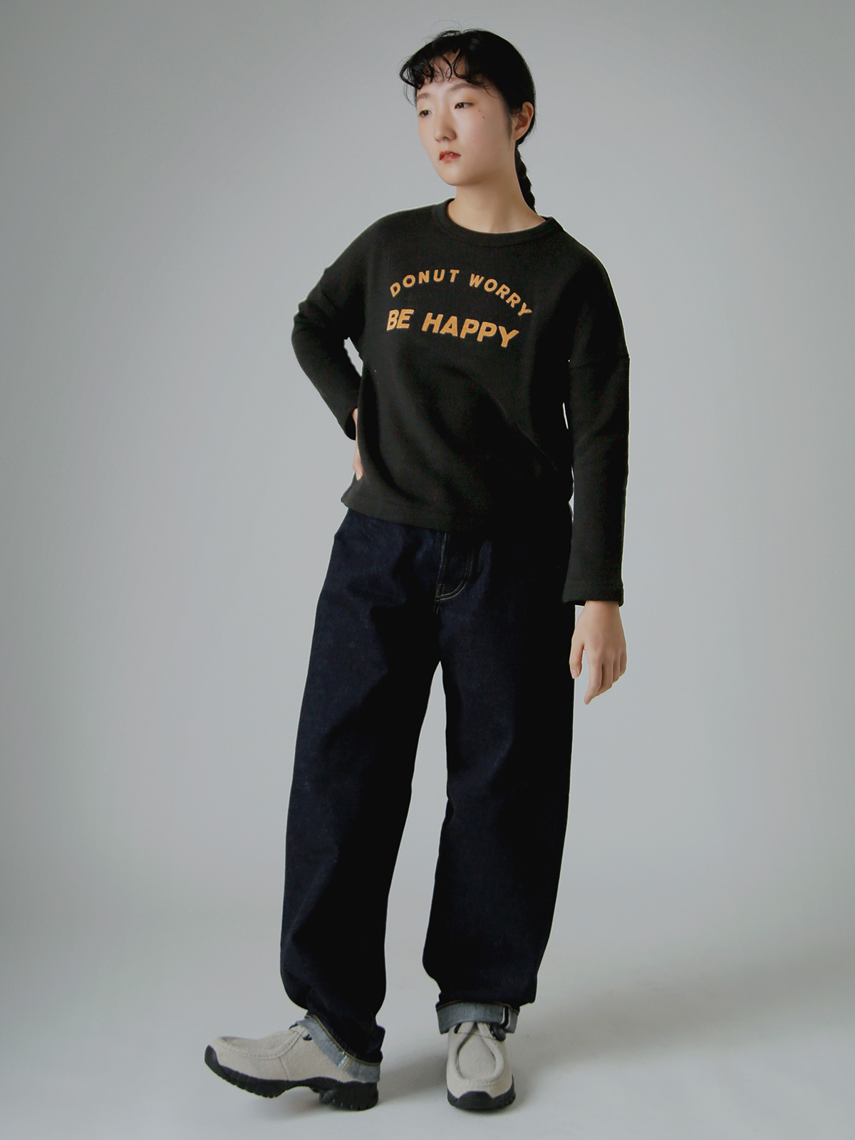 R & D.M.Co-(�I�[���h�}���Y�e�[���[)�R�b�g�� �v�����g �h���b�v�X���[�u �v���I�[�o�[ �gDONUT WORRY DROP SHOULDER SHIRT�h 7714