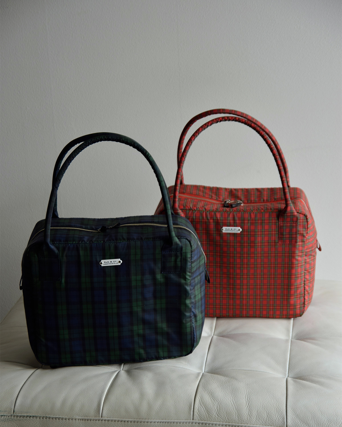 R & D.M.Co-(�I�[���h�}���Y�e�[���[)�^�[�^���`�F�b�N �{�X�g���o�b�O �gTARTAN CHECK GROCERY BOSTON BAG�h 7851