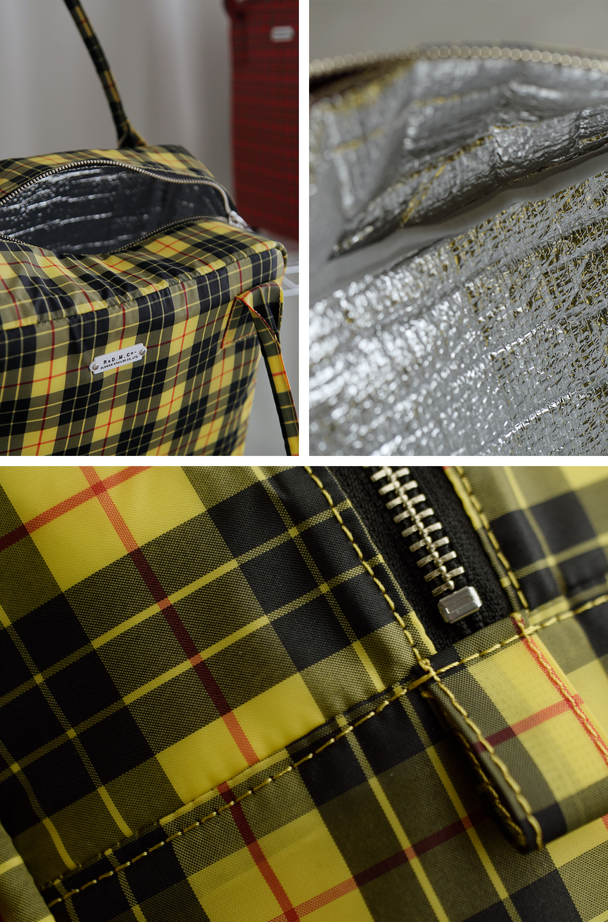 R & D.M.Co-(�I�[���h�}���Y�e�[���[)�^�[�^���`�F�b�N �{�X�g���o�b�O �gTARTAN CHECK GROCERY BOSTON BAG�h 7851