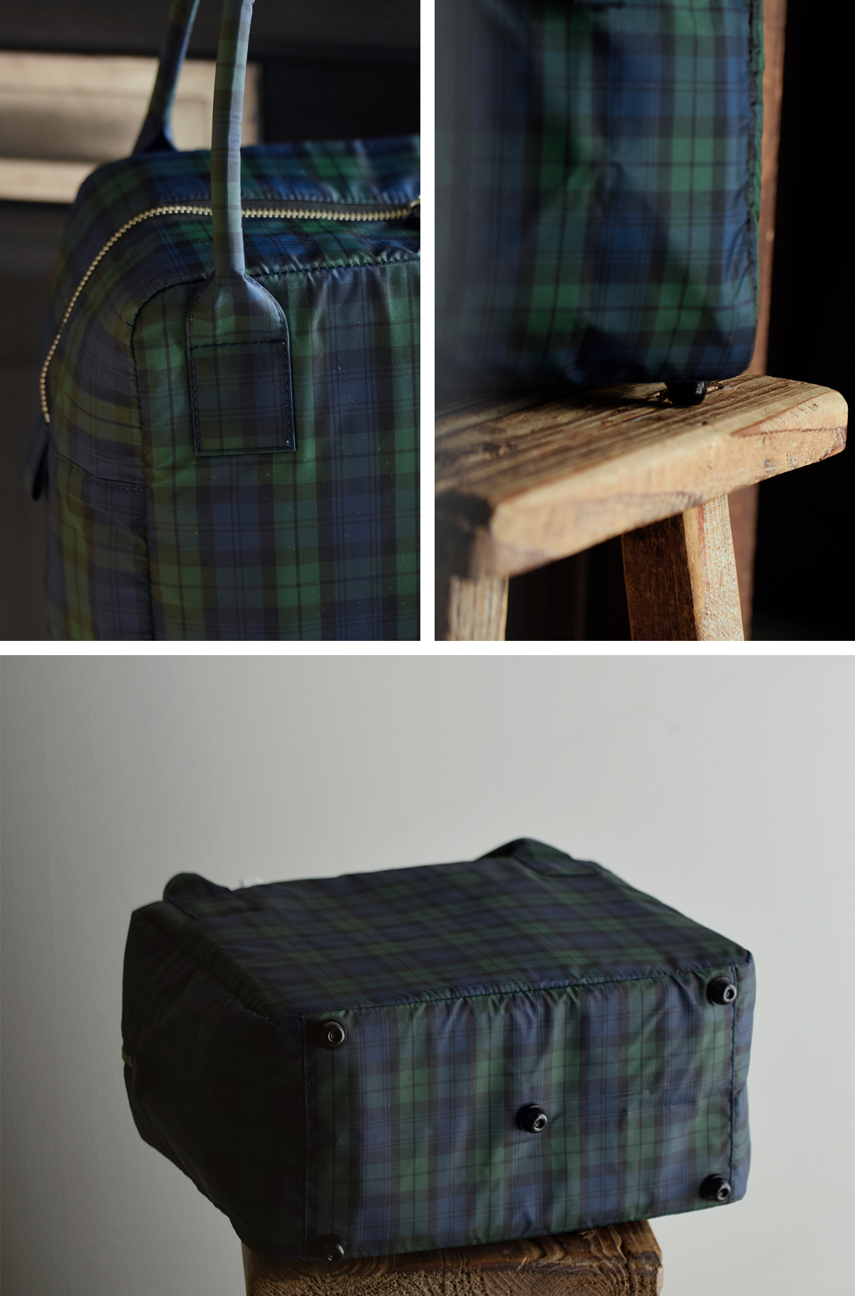 R & D.M.Co-(�I�[���h�}���Y�e�[���[)�^�[�^���`�F�b�N �{�X�g���o�b�O �gTARTAN CHECK GROCERY BOSTON BAG�h 7851