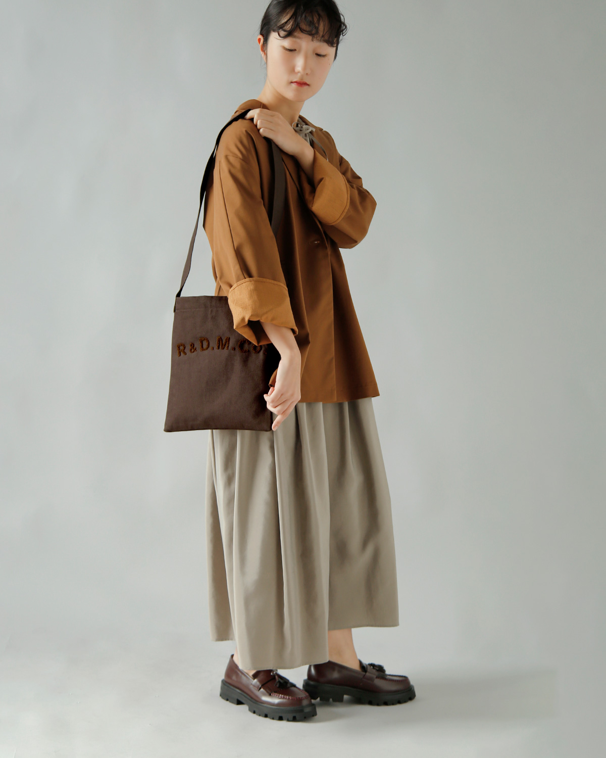 R & D.M.Co-(�I�[���h�}���Y�e�[���[)���C���h�x���[ ���C�j���O �u���E���f�j�� �V�����_�[ �o�b�O B.D SHOULDER BAG / WILD BERRY LINING 7872