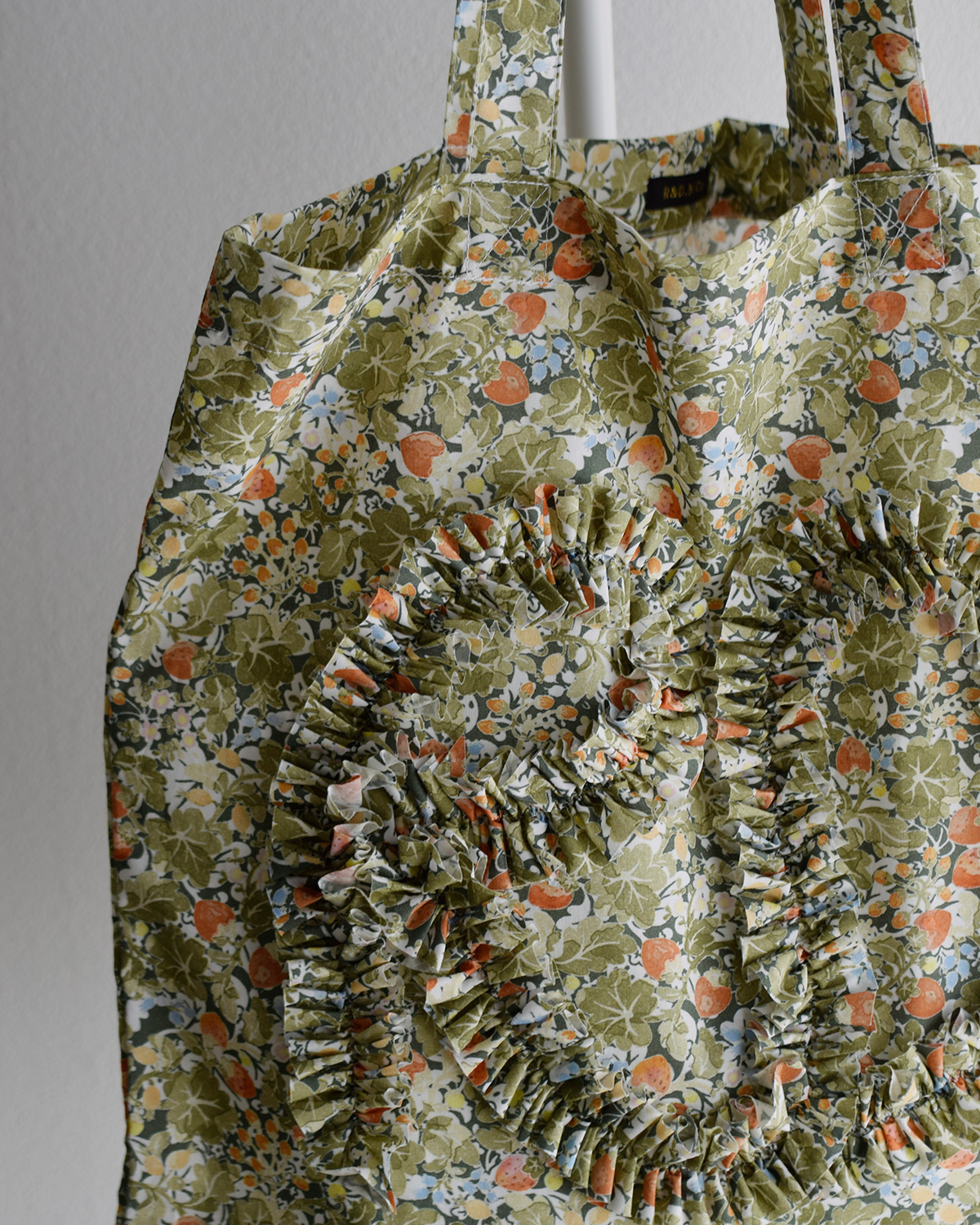 R & D.M.Co-(�I�[���h�}���Y�e�[���[)���C���h�x���[ �t�B�[���h ���[�� �t���� �f�R���[�V���� �g�[�g �o�b�O W.B.F LAWN FRILL DECORATION TOTE BAG 7884