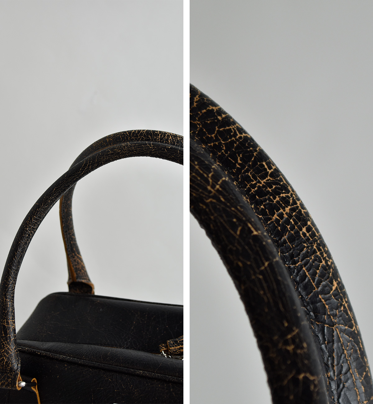 R & D.M.Co-(�I�[���h�}���Y�e�[���[)�N���b�L���O �J�E���U�[ �{�X�g���o�b�O CRACKING LEATHER BOSTON BAG 7905