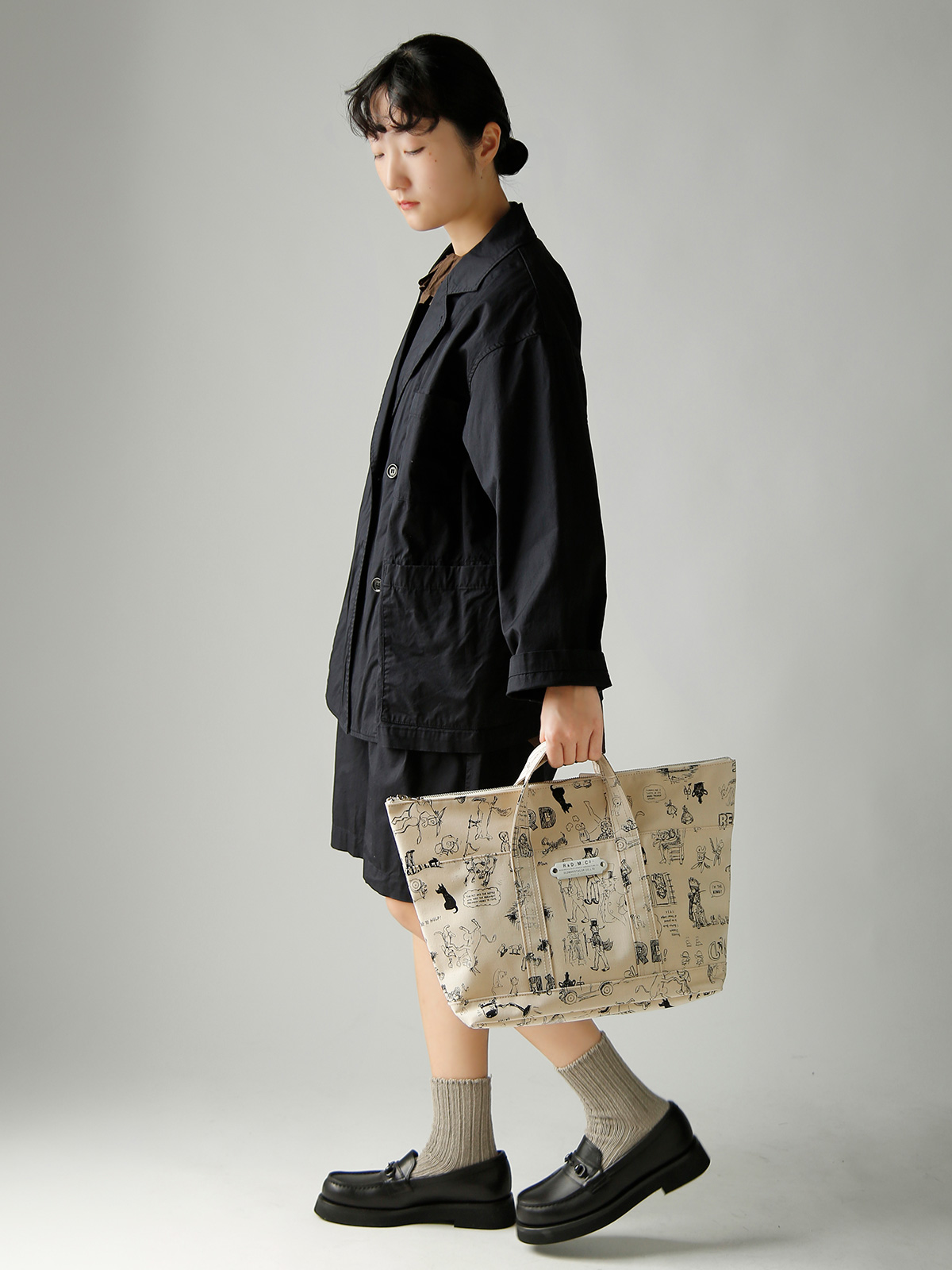 R & D.M.Co-(�I�[���h�}���Y�e�[���[)�R�b�g�� �O���t�B�e�B �v�����g�g�[�g �o�b�O GRAFFITI TOTE BAG 7950