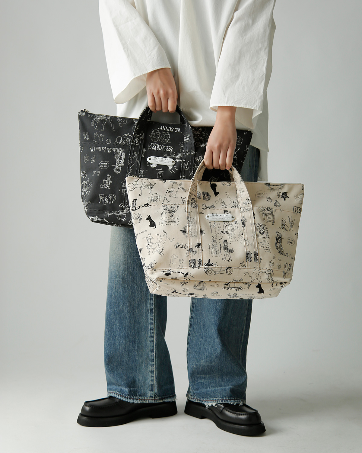 R & D.M.Co-(�I�[���h�}���Y�e�[���[)�R�b�g�� �O���t�B�e�B �v�����g�g�[�g �o�b�O GRAFFITI TOTE BAG 7950