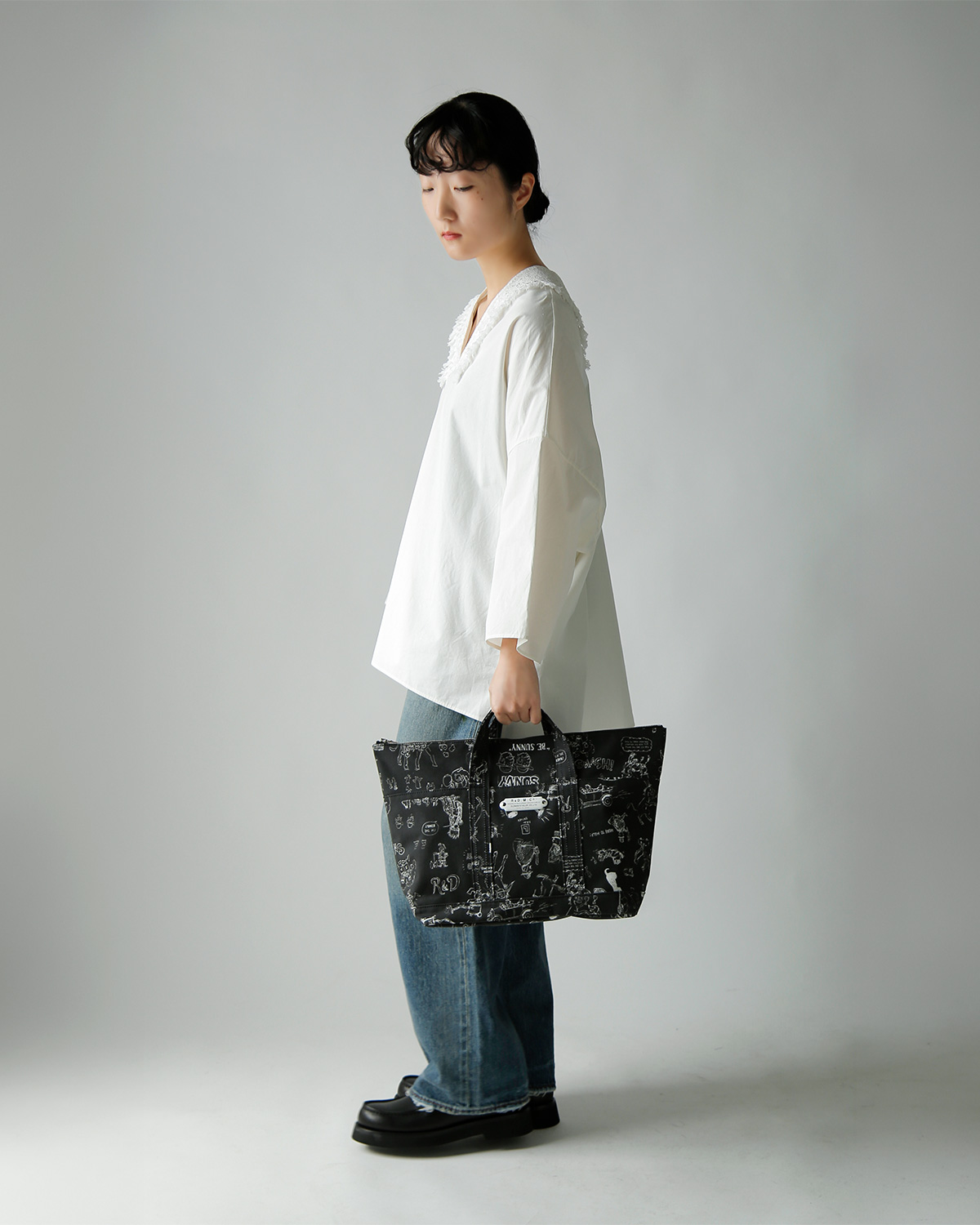 R & D.M.Co-(�I�[���h�}���Y�e�[���[)�R�b�g�� �O���t�B�e�B �v�����g�g�[�g �o�b�O GRAFFITI TOTE BAG 7950