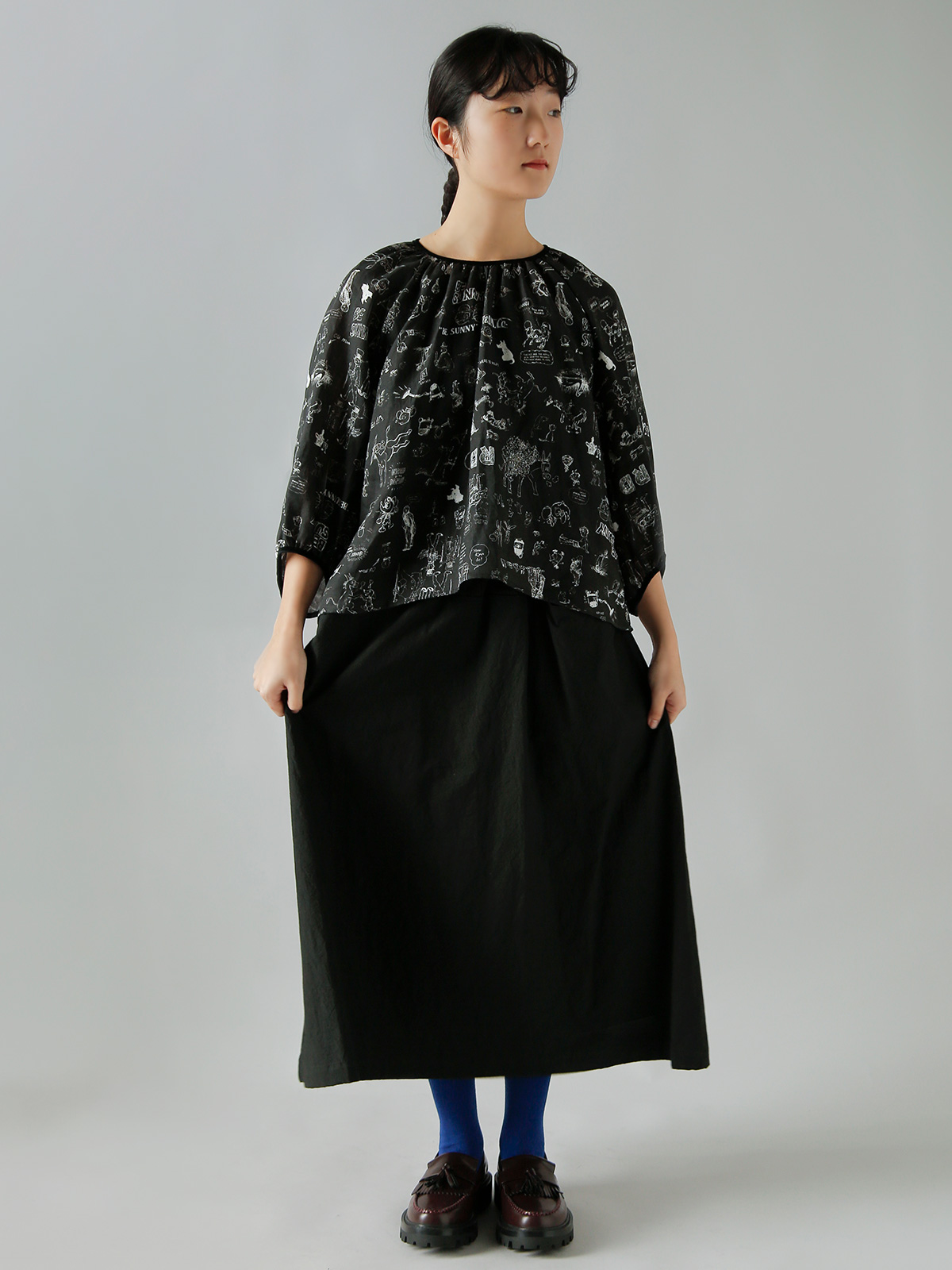 R & D.M.Co-(�I�[���h�}���Y�e�[���[)���l�� �O���t�B�e�B �v�����g �M���U�[ �X���b�N GRAFFITI GATHER SMOCK 7956