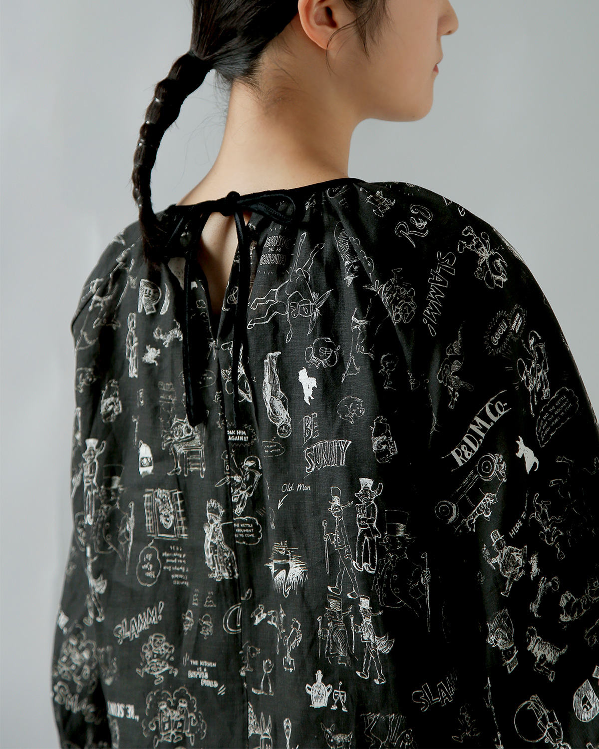 R & D.M.Co-(�I�[���h�}���Y�e�[���[)���l�� �O���t�B�e�B �v�����g �M���U�[ �X���b�N GRAFFITI GATHER SMOCK 7956