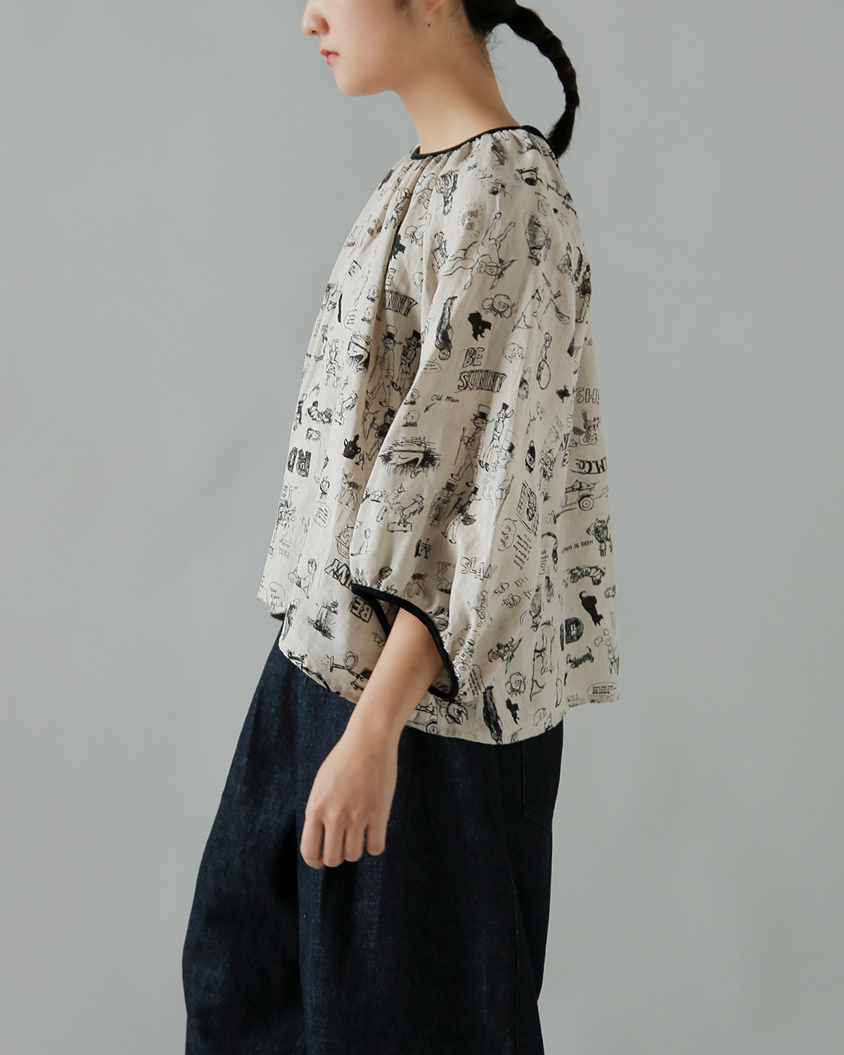 R & D.M.Co-(�I�[���h�}���Y�e�[���[)���l�� �O���t�B�e�B �v�����g �M���U�[ �X���b�N GRAFFITI GATHER SMOCK 7956