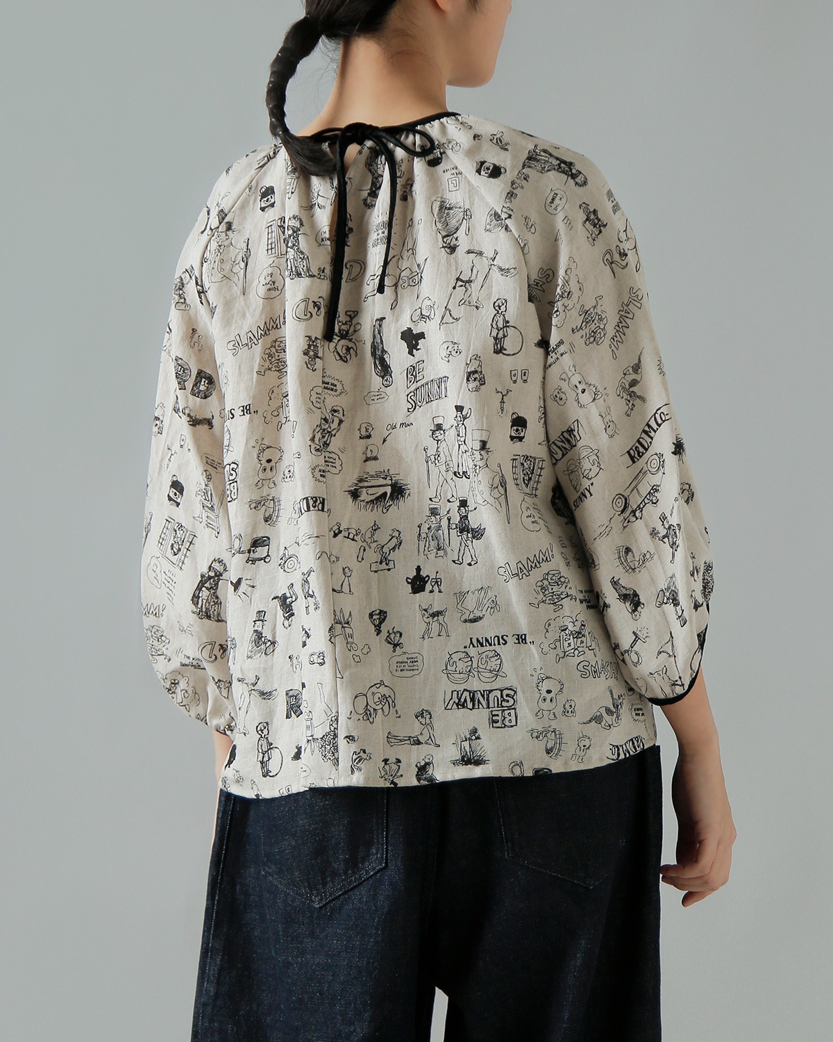 R & D.M.Co-(�I�[���h�}���Y�e�[���[)���l�� �O���t�B�e�B �v�����g �M���U�[ �X���b�N GRAFFITI GATHER SMOCK 7956