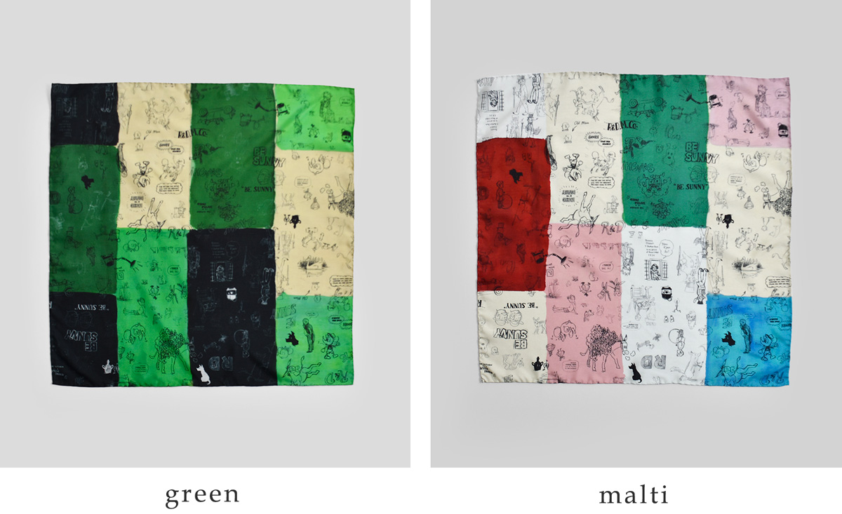 R & D.M.Co-(�I�[���h�}���Y�e�[���[)�V���N ���U�C�N �O���t�B�e�B �X�J�[�t MOSAIC GRAFFITI SCARF 7966