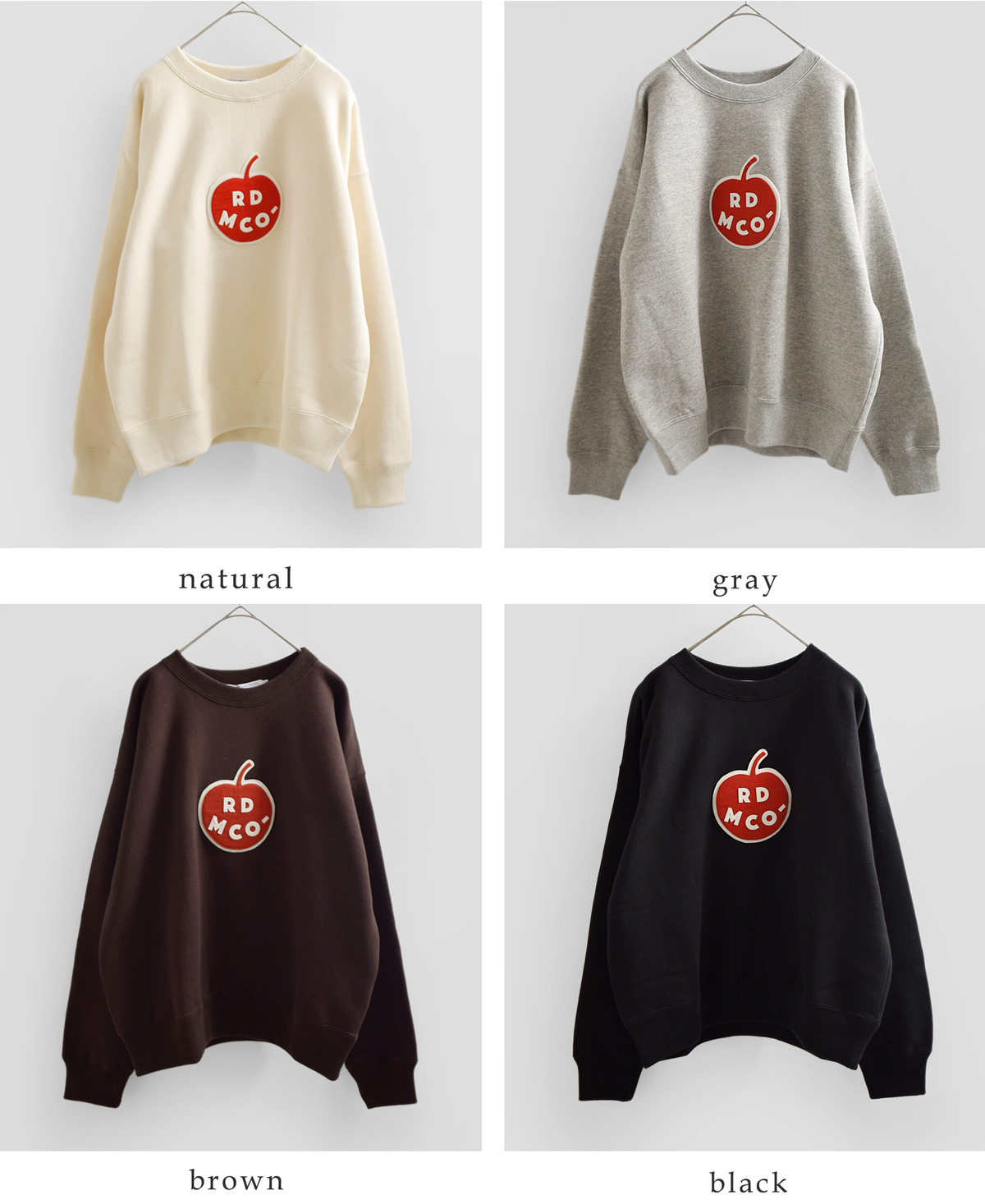 R & D.M.Co-(�I�[���h�}���Y�e�[���[)�R�b�g�� �E�[�� �A�b�v�� �X�E�F�b�g�V���c APPLE SWEAT SHIRT 7972