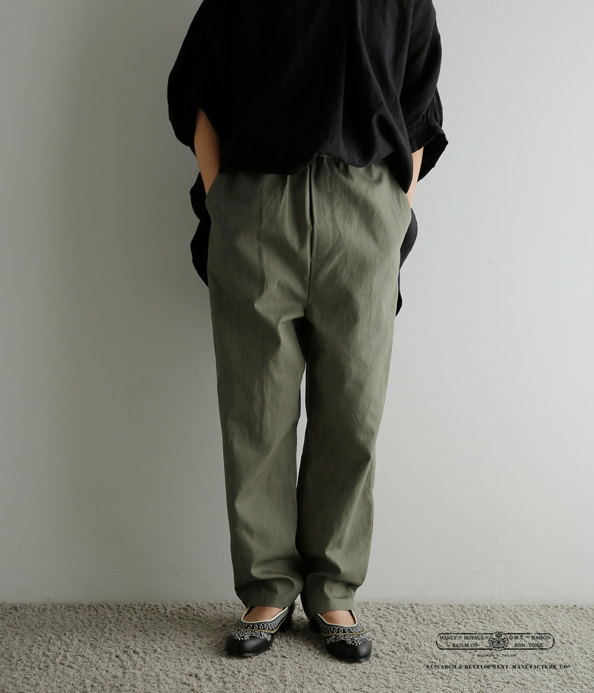 R & D.M.Co-(�I�[���h�}���Y�e�[���[)�R�b�g�� �h���[�X�g�����O �p���c DRAWSTRING PANTS 8119