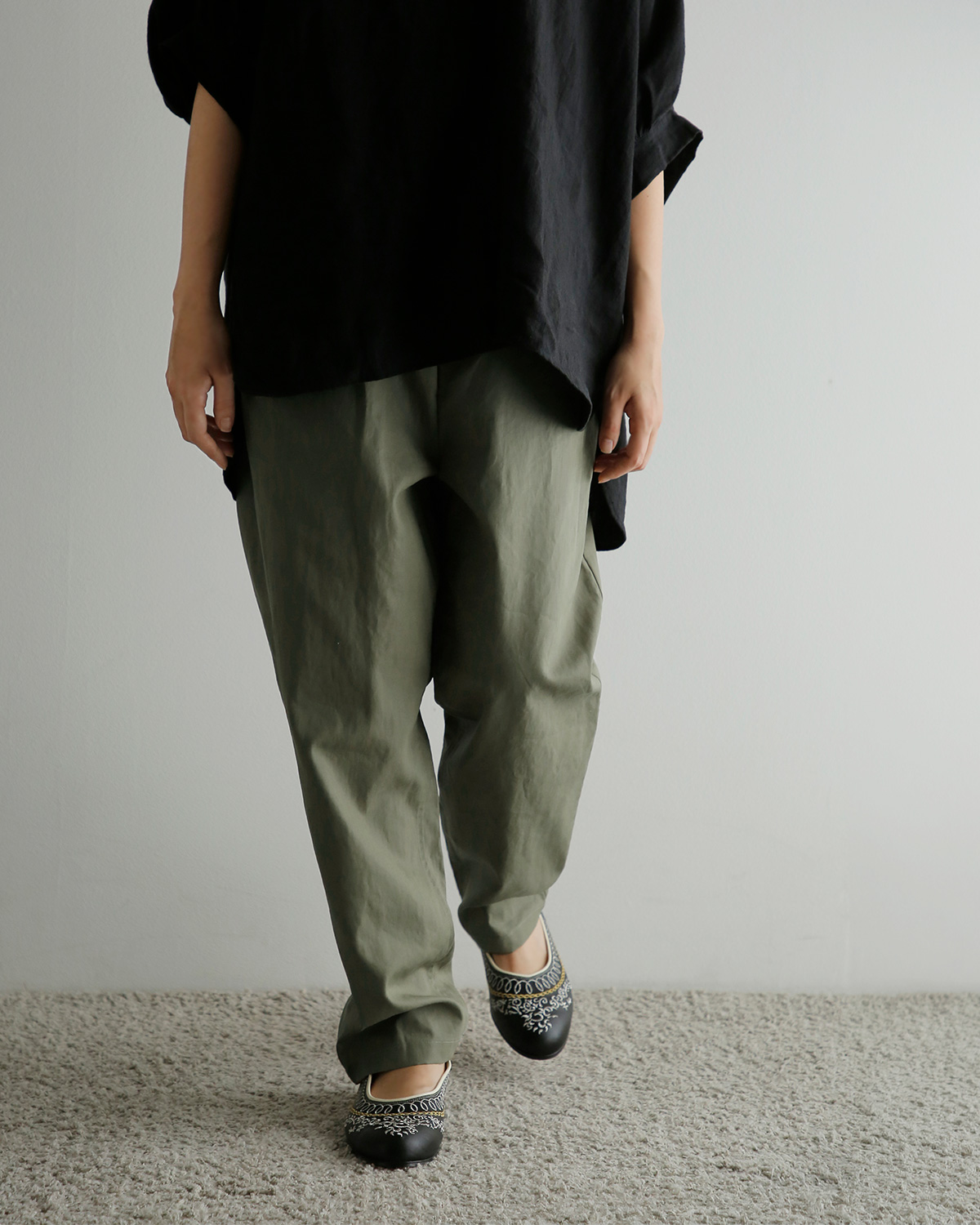 R & D.M.Co-(�I�[���h�}���Y�e�[���[)�R�b�g�� �h���[�X�g�����O �p���c DRAWSTRING PANTS 8119