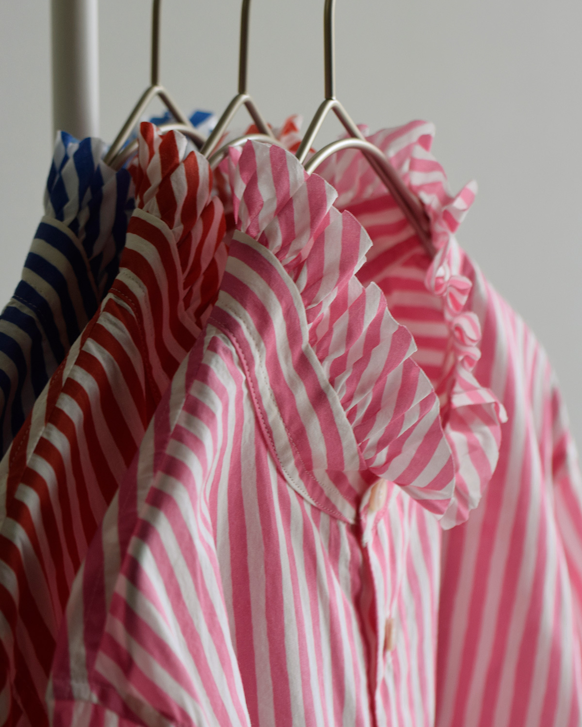 R & D.M.Co-(�I�[���h�}���Y�e�[���[)�L�����f�B�[�X�g���C�v �t�����J���[ �V���c CANDY STRIPE FRILL COLLAR SHIRT 8170
