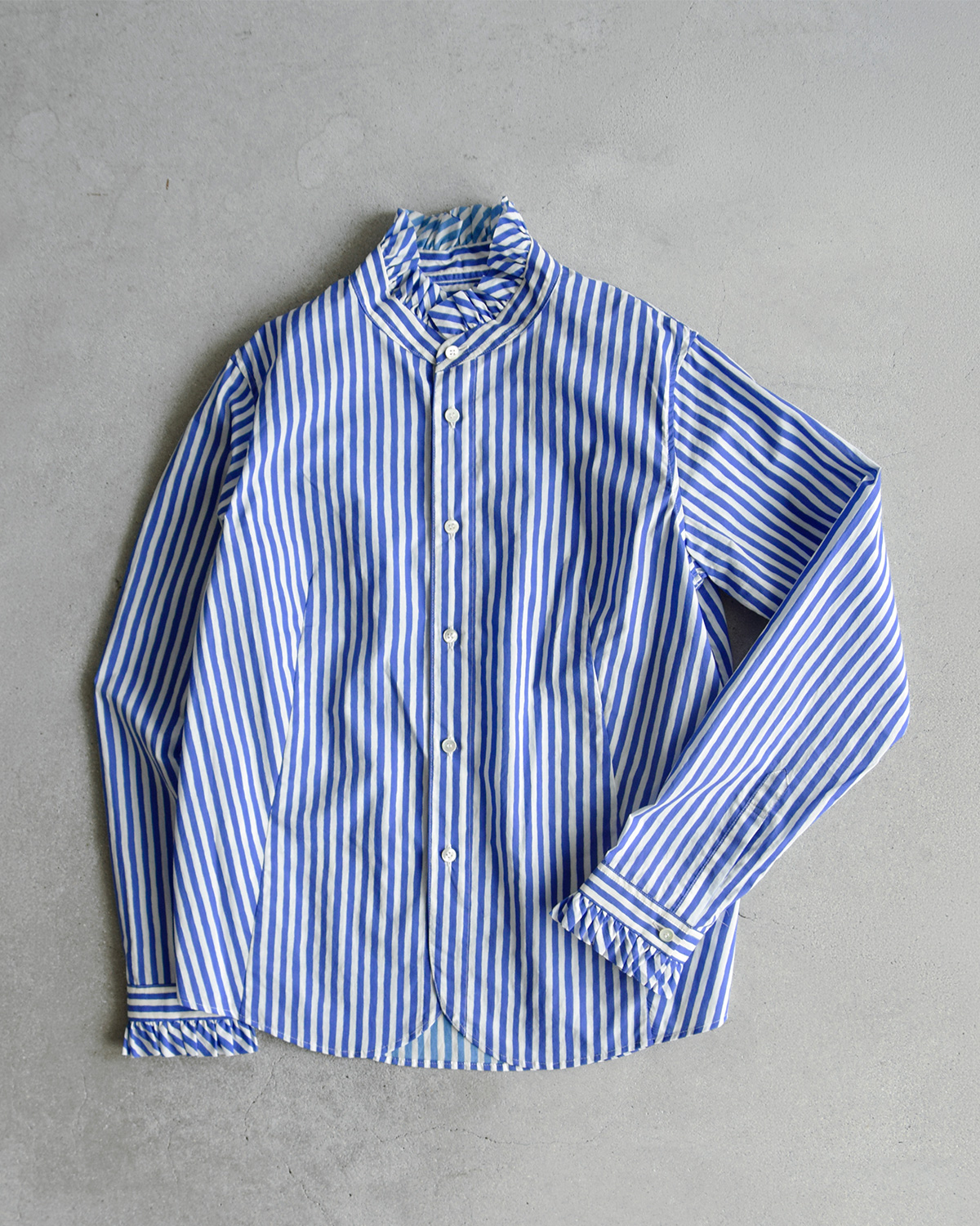 R & D.M.Co-(�I�[���h�}���Y�e�[���[)�L�����f�B�[�X�g���C�v �t�����J���[ �V���c CANDY STRIPE FRILL COLLAR SHIRT 8170