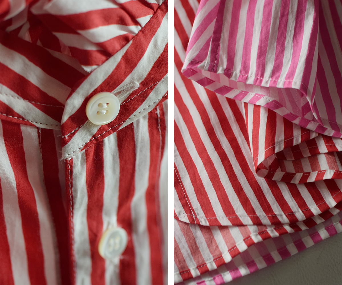 R & D.M.Co-(�I�[���h�}���Y�e�[���[)�L�����f�B�[�X�g���C�v �t�����J���[ �V���c CANDY STRIPE FRILL COLLAR SHIRT 8170