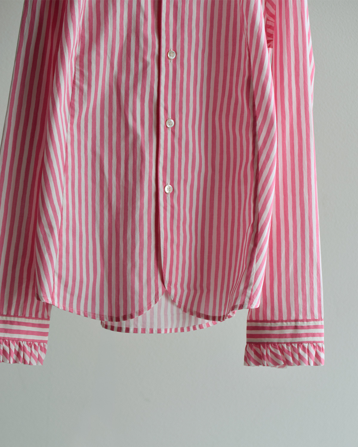 R & D.M.Co-(�I�[���h�}���Y�e�[���[)�L�����f�B�[�X�g���C�v �t�����J���[ �V���c CANDY STRIPE FRILL COLLAR SHIRT 8170