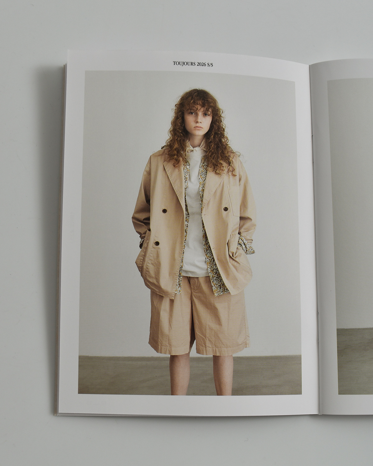 TOUJOURS(�g�D�W���[)�K�[�����g�_�C�R�b�g�� �X�g���b�`�M���o�W�� �W���P�b�g �gDouble Breasted Sack Jacket�h am44fj02