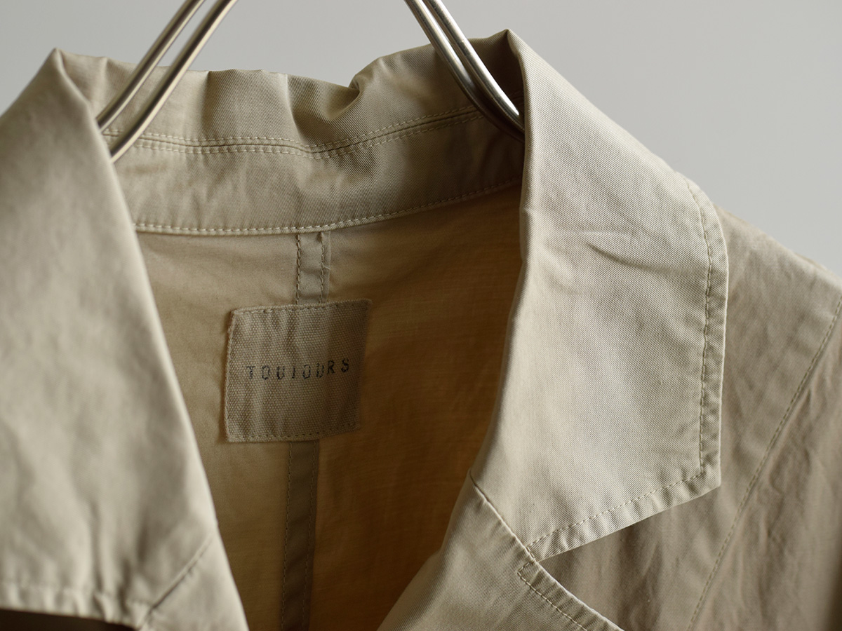 TOUJOURS(�g�D�W���[)�K�[�����g�_�C�R�b�g�� �X�g���b�`�M���o�W�� �W���P�b�g �gDouble Breasted Sack Jacket�h am44fj02