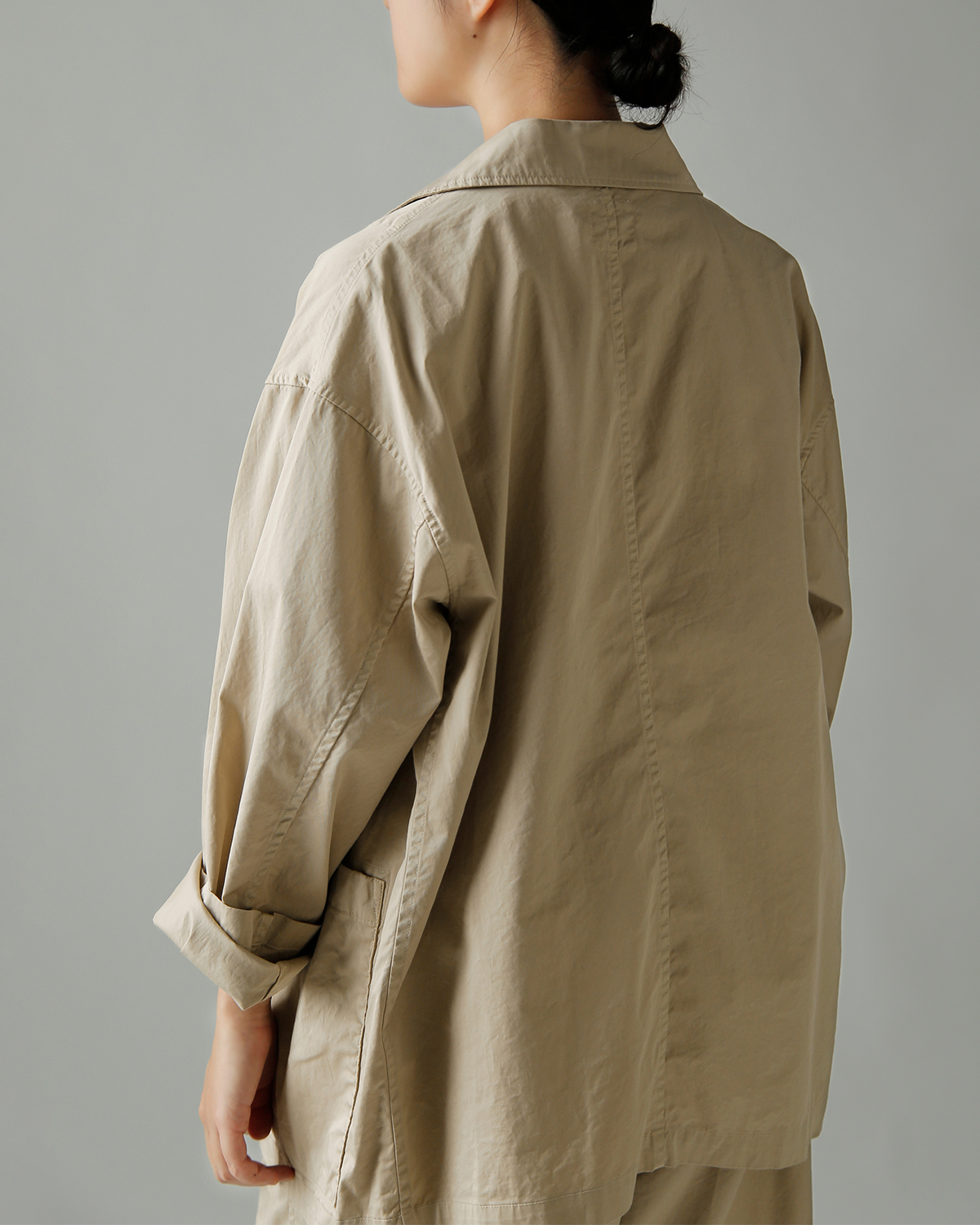 TOUJOURS(�g�D�W���[)�K�[�����g�_�C�R�b�g�� �X�g���b�`�M���o�W�� �W���P�b�g �gDouble Breasted Sack Jacket�h am44fj02