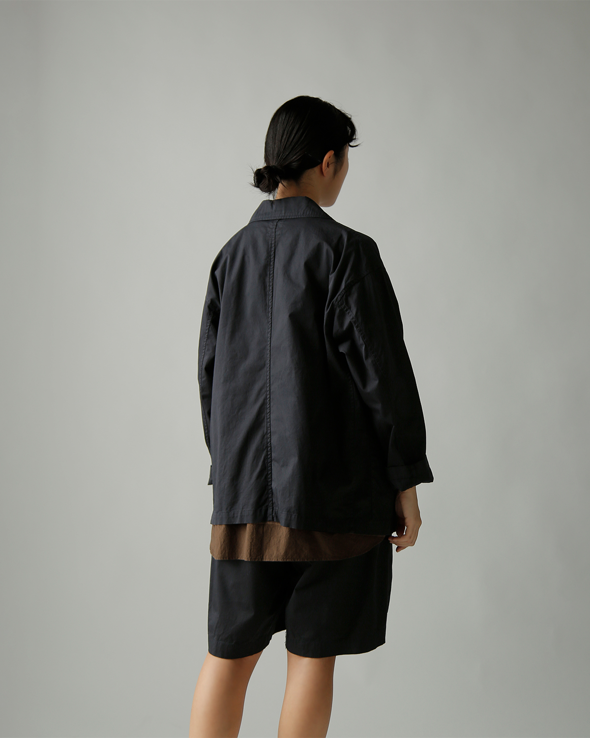 TOUJOURS(�g�D�W���[)�K�[�����g�_�C�R�b�g�� �X�g���b�`�M���o�W�� �W���P�b�g �gDouble Breasted Sack Jacket�h am44fj02