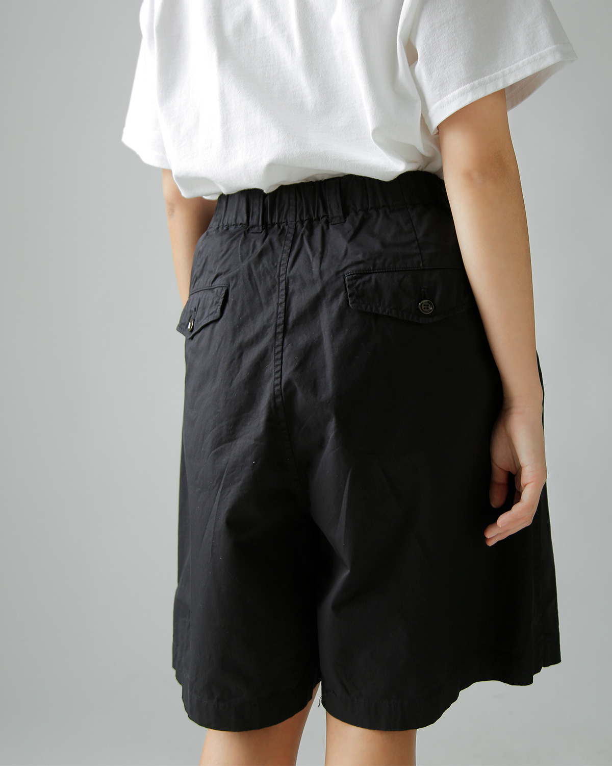 TOUJOURS(�g�D�W���[)�K�[�����g�_�C�R�b�g�� �X�g���b�`�M���o�W�� �p���c �g2 In-pleat Baggy Half Chinos�h am44fp05