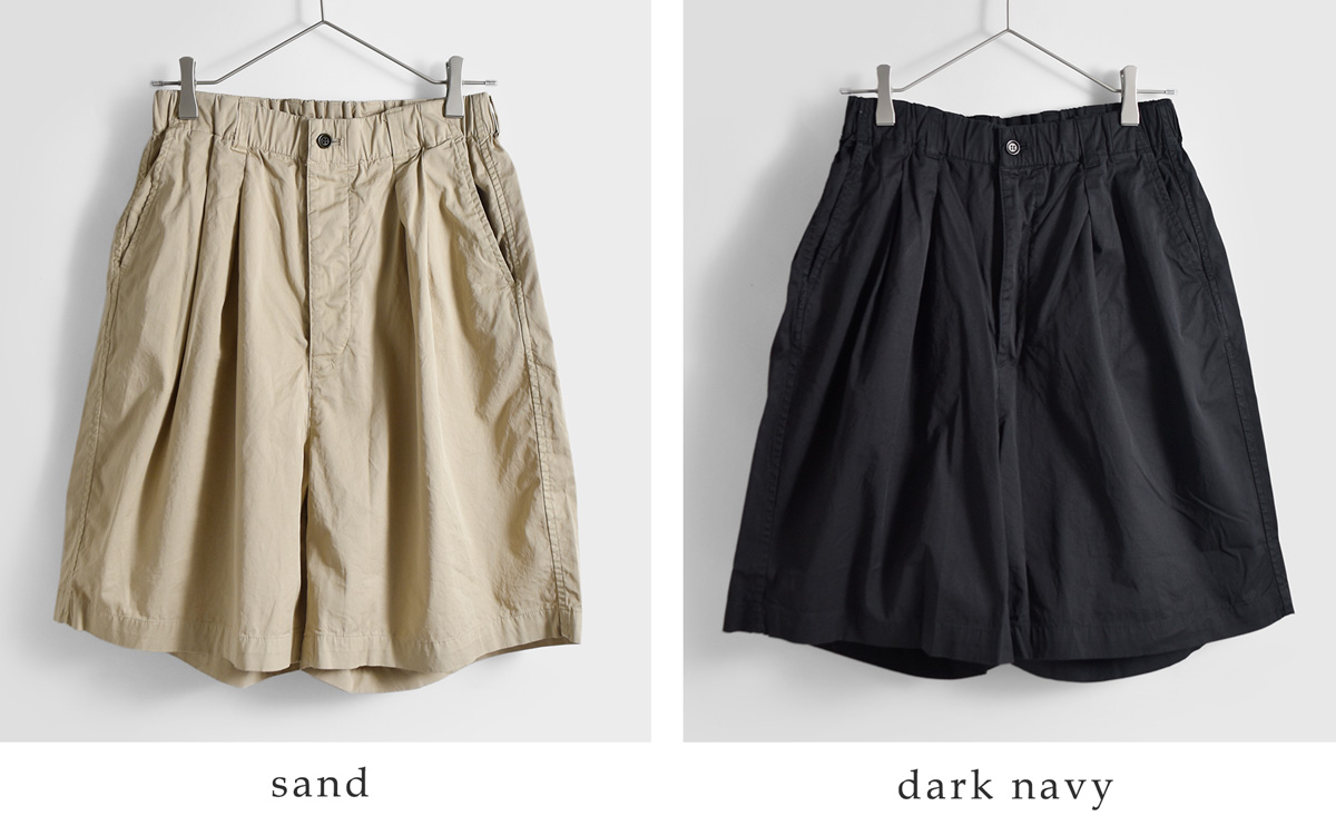 TOUJOURS(�g�D�W���[)�K�[�����g�_�C�R�b�g�� �X�g���b�`�M���o�W�� �p���c �g2 In-pleat Baggy Half Chinos�h am44fp05