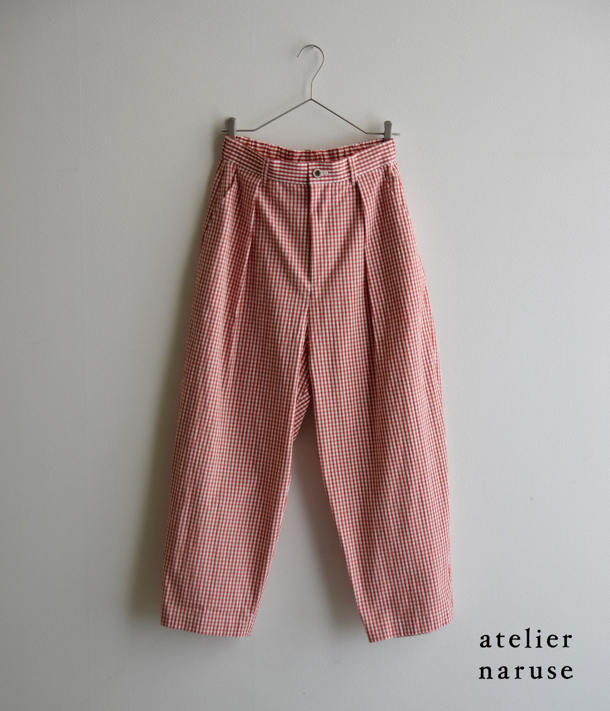 atelier naruse(�A�g���G�i���Z)�R�b�g�� �^�b�N �p���c �ggingham check�h f05115-b