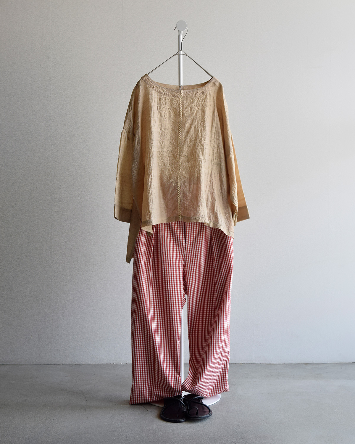 atelier naruse(�A�g���G�i���Z)�R�b�g�� �^�b�N �p���c �ggingham check�h f05115-b
