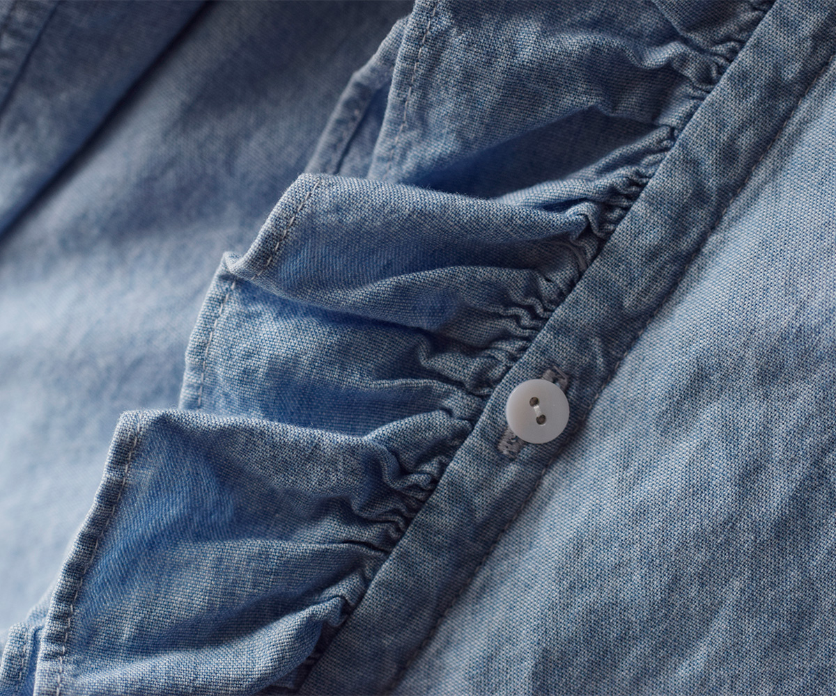 TOUJOURS(�g�D�W���[)�t�F�[�h���H�R�b�g���V�����u���[ �V���c �gRuffle Shirt�h hm44ds03