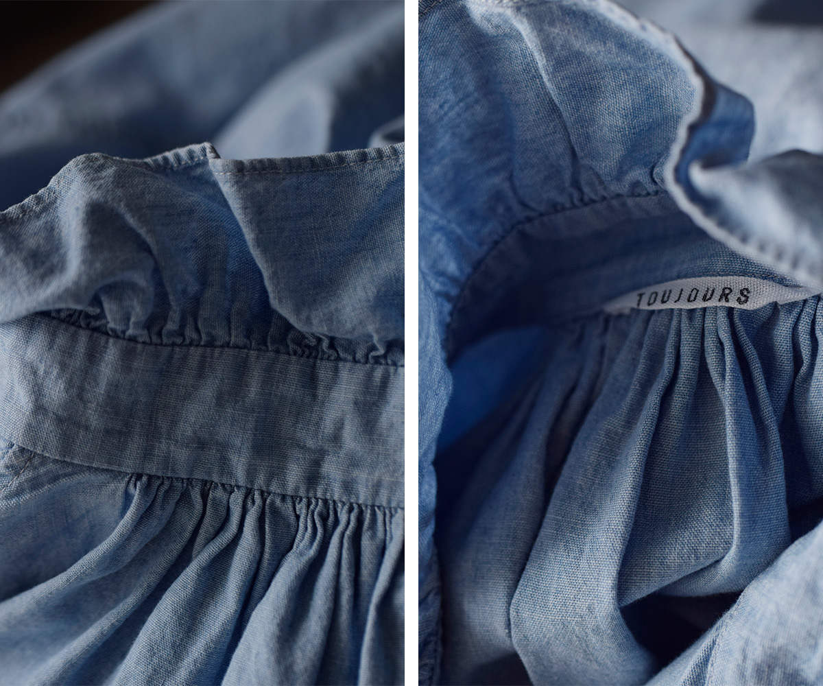 TOUJOURS(�g�D�W���[)�t�F�[�h���H�R�b�g���V�����u���[ �V���c �gRuffle Shirt�h hm44ds03