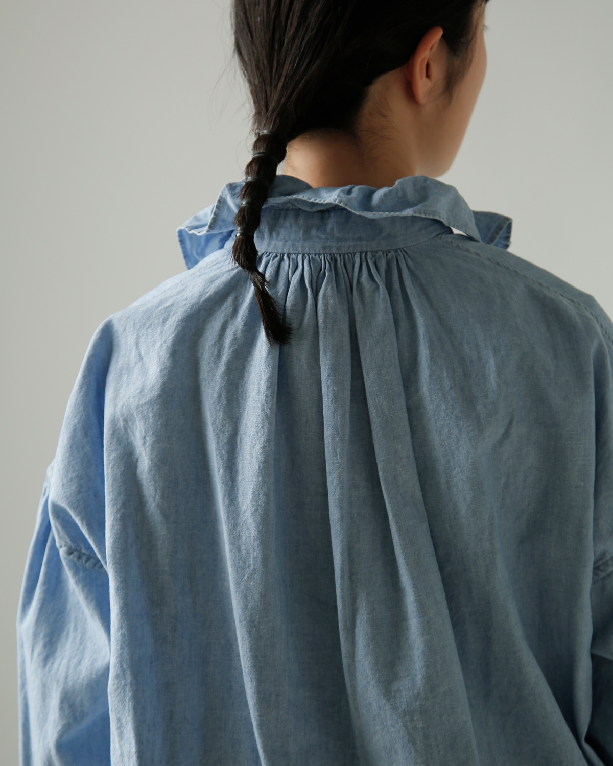 TOUJOURS(�g�D�W���[)�t�F�[�h���H�R�b�g���V�����u���[ �V���c �gRuffle Shirt�h hm44ds03