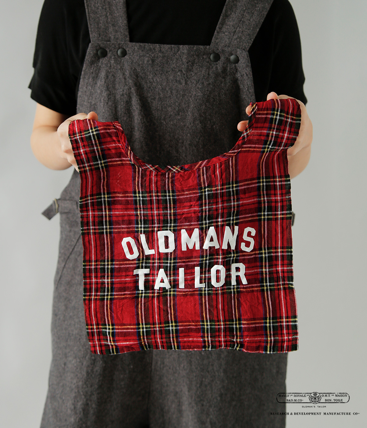 R & D.M.Co-(�I�[���h�}���Y�e�[���[)���S�v�����g ���l�� �`�F�b�N �~�j �o�b�O OMT PRINT LINEN MINI BAG m1439