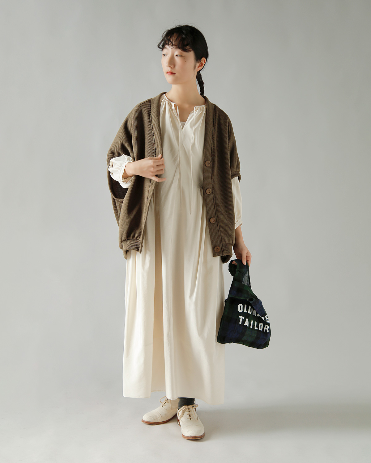 R & D.M.Co-(�I�[���h�}���Y�e�[���[)���S�v�����g ���l�� �`�F�b�N �~�j �o�b�O OMT PRINT LINEN MINI BAG m1439