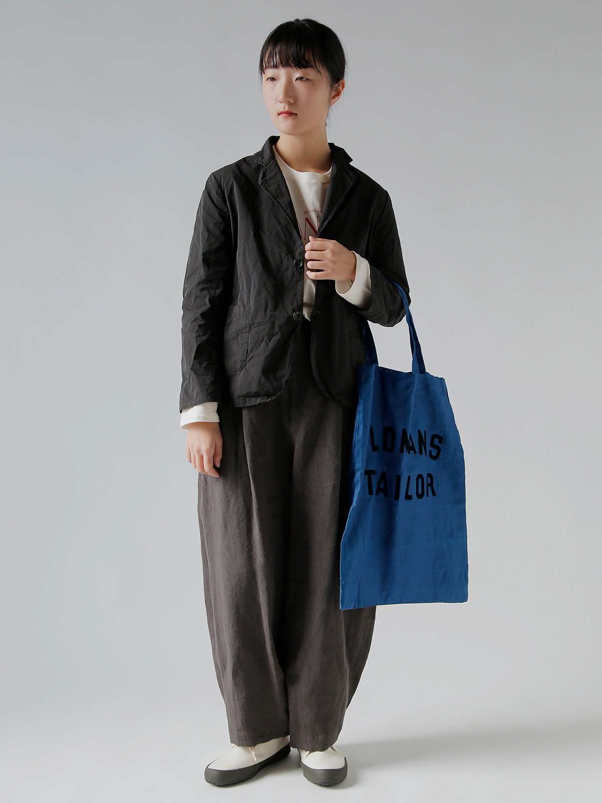 R & D.M.Co-(�I�[���h�}���Y�e�[���[)�t���b�L�[ ���S�v�����g ���l�� �g�[�g�o�b�O �gOMT FLOCKY PRINT LINEN TOTE BAG�h m1447