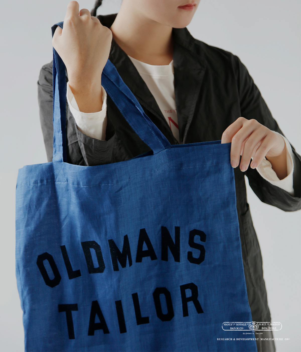 R & D.M.Co-(�I�[���h�}���Y�e�[���[)�t���b�L�[ ���S�v�����g ���l�� �g�[�g�o�b�O �gOMT FLOCKY PRINT LINEN TOTE BAG�h m1447