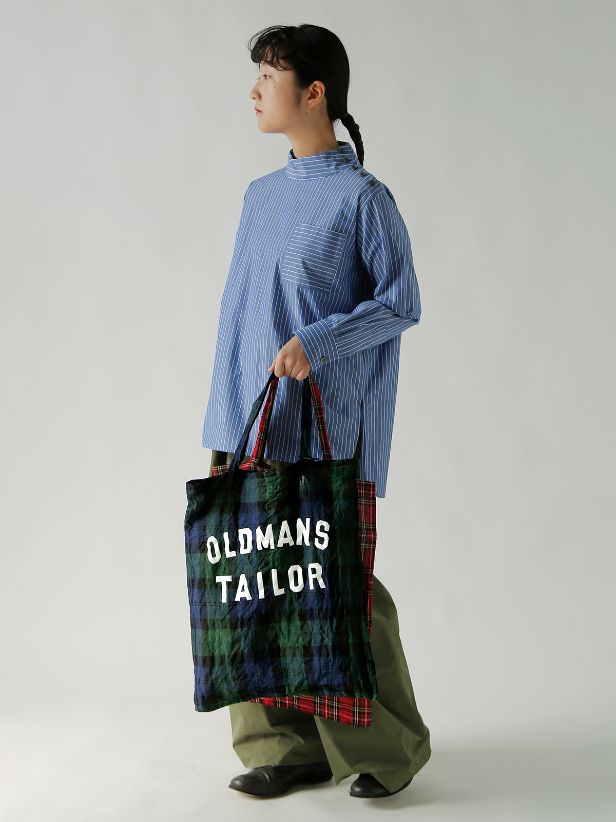 R & D.M.Co-(�I�[���h�}���Y�e�[���[)���S�v�����g ���l�� �g�[�g�o�b�O OMT PRINT LINEN TOTE BAG m1449