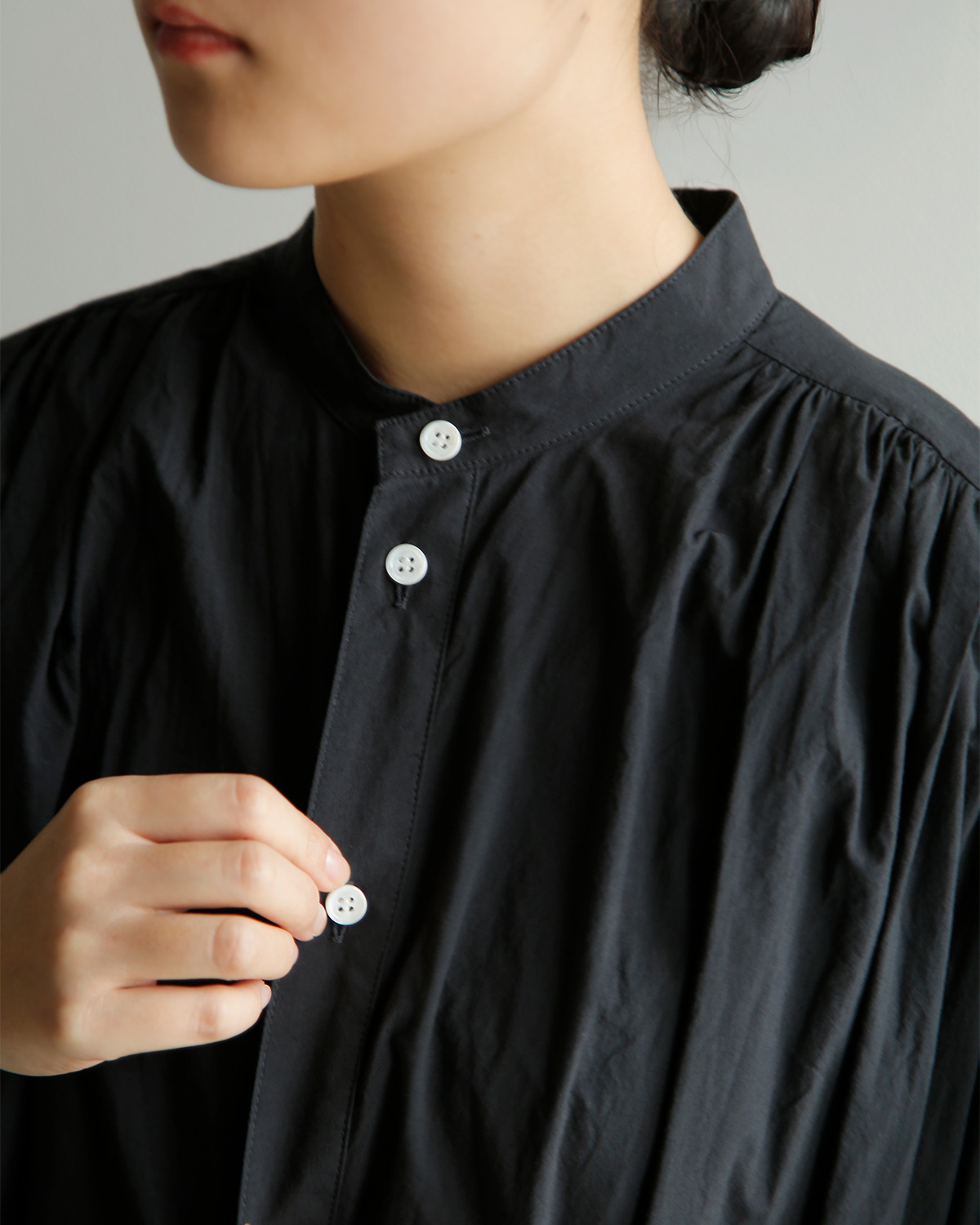 TOUJOURS(�g�D�W���[)�t�@�C�����[���R�b�g�� �V���c�h���X �gHalf Bishop Sleeve Pleated Shirt Dress�h mm44hd03