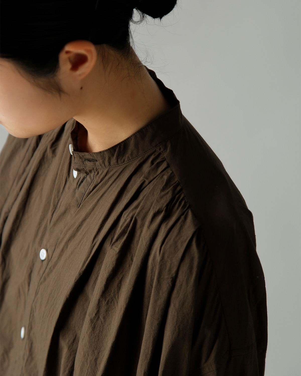 TOUJOURS(�g�D�W���[)�t�@�C�����[���R�b�g�� �V���c�h���X �gHalf Bishop Sleeve Pleated Shirt Dress�h mm44hd03