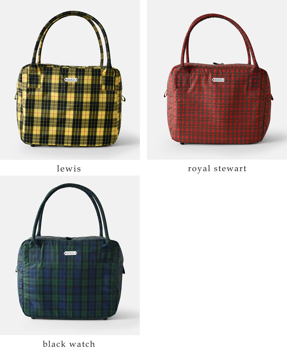 R & D.M.Co-(�I�[���h�}���Y�e�[���[)�^�[�^���`�F�b�N �{�X�g�� �o�b�O �gTARTAN CHECK GROCERY BOSTON BAG�h 7851