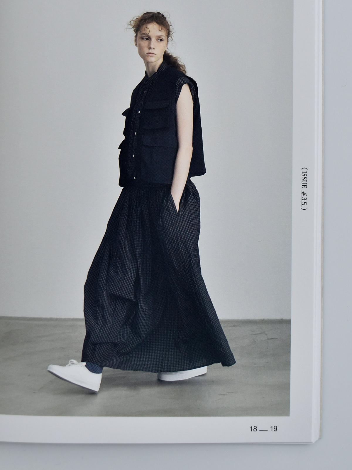 TOUJOURS(�g�D�W���[)�R�b�g���V���N �^�b�^�\�[���`�F�b�N �X�J�[�g �gRandom Pleated Maxi Skirt�h qm44gk03