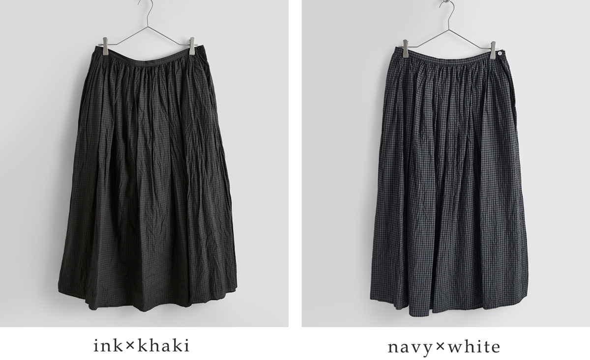 TOUJOURS(�g�D�W���[)�R�b�g���V���N �^�b�^�\�[���`�F�b�N �X�J�[�g �gRandom Pleated Maxi Skirt�h qm44gk03