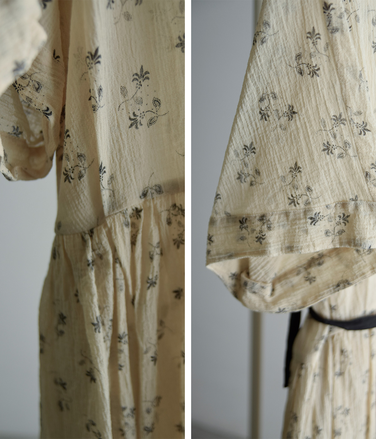 TOUJOURS(�g�D�W���[)�t�@�C���R�b�g���K�[�[ �s�O�����g�t���[�����v�����g �h���X �gHalf Sleeve Pleated Cache-coeur Dress�h tm44ld05