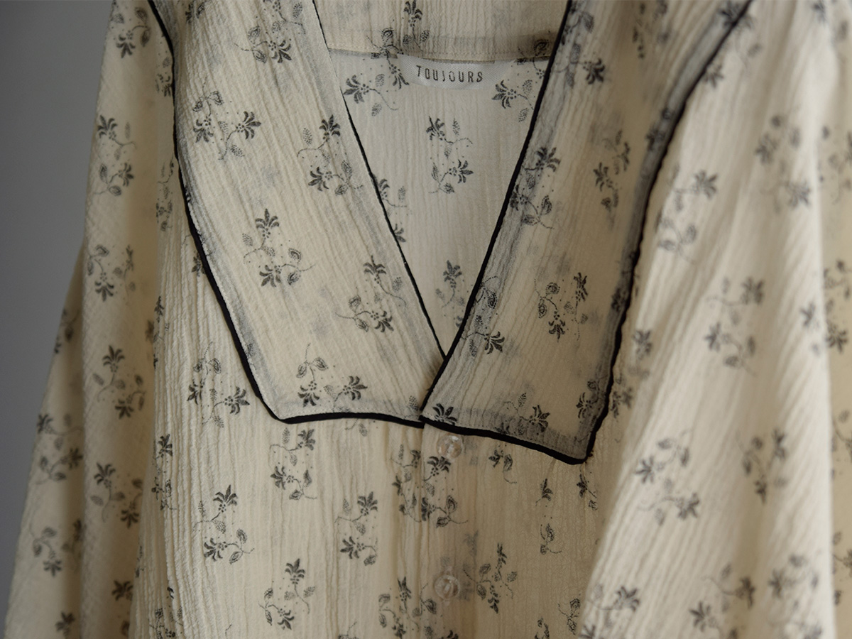 TOUJOURS(�g�D�W���[)�t�@�C���R�b�g���K�[�[ �s�O�����g�t���[�����v�����g �u���E�X �gPiping Bolero Blouse�h tm44ls01